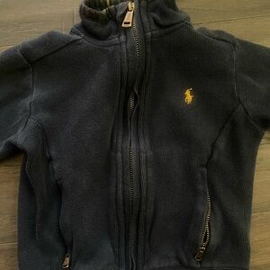 Ralph Lauren Toddler Boys Navy Full-Zip Sweater